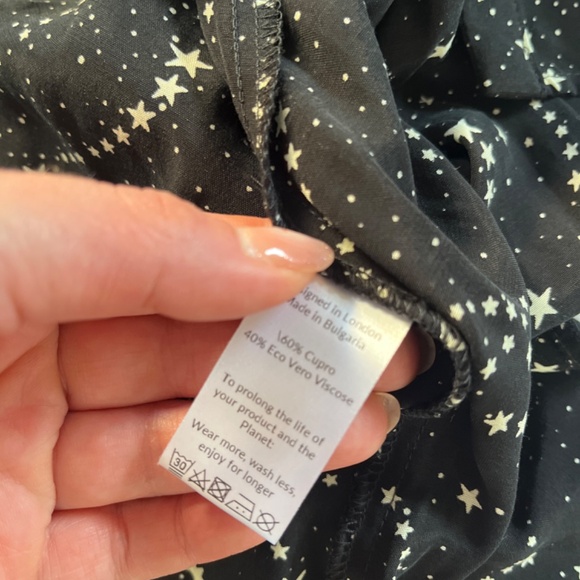 SAINT & SOFIA Black Star Galaxy Shirt Maxi Dress size 6 - Picture 8 of 14